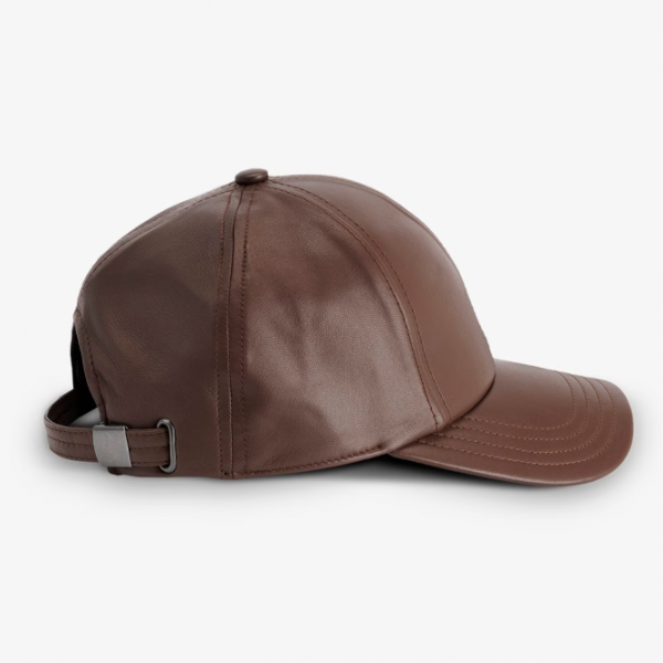 Topi Baseball dengan Detail Kulit